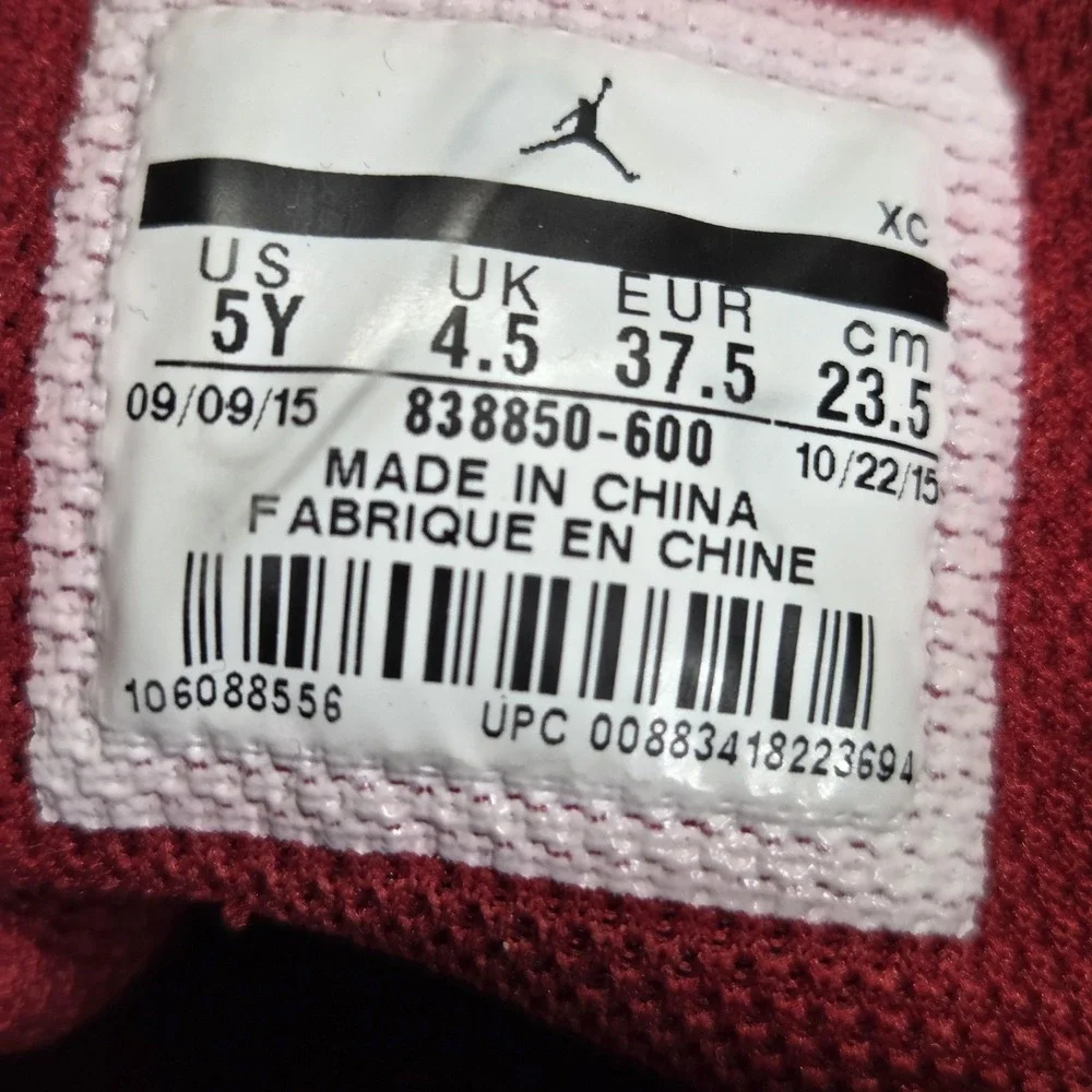 Nike Air Jordan 1 Retro High Premium Shoes Youth Size 5Y Red Elephant 838850-600